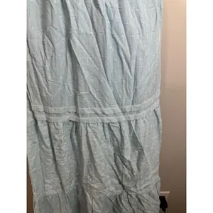 Anthropologie Somerset Maxi Dress Corydalis Blue Lurex Swiss Dot Tiered Size M thumbnail 6
