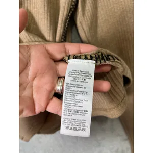J.Crew Ribbed Turtleneck Whipstitch Trim Beige‎ Quiet Luxury Minimalist XL New thumbnail 6