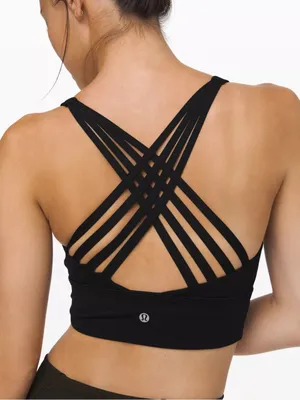 lululemon athletica Black Multi-Strap Crossback Sports Bra thumbnail 1