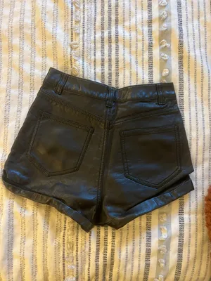 Divided High Waisted “Leather” Shorts thumbnail 3