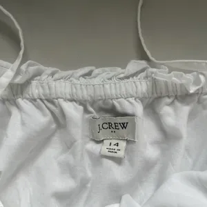 J. Crew Square Neck Ruffle Maxi Dress White Sz 14 FINAL PRICE thumbnail 4