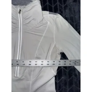 Lululemon Women's Define Pullover Jacket White 1/2 Zip Thumbhole Luon Sz 6 thumbnail 8