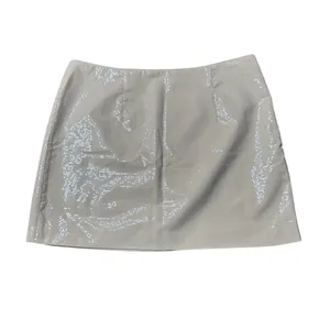 A New Day Cream Sequin Mini Skirt Size 12 NWT Party Holiday Going Out thumbnail 3
