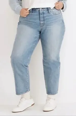 Madewell Plus‎ Classic Straight Jeans Light Wash Size 35 thumbnail 1