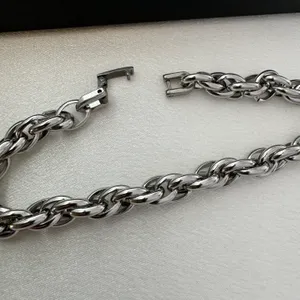 Twist Link Chain Bracelet for Men Women,Streetwear Punk Hip Hop Unisex Style thumbnail 3