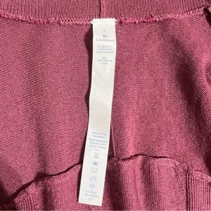 Lululemon Blissful Zen Merino‎ Wool Wrap Sweater Pink Size 2 thumbnail 5