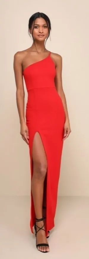 LULUS Prom Wedding Cocktail Formal Event One Shoulder Maxi Gown NWOT thumbnail 1