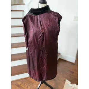 Vintage Black Faux Fur Mid Length Overcoat Mob Wife Glam Winter thumbnail 7