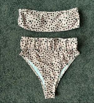 Boutique Polka Dots bandeau high waist belted Bikini thumbnail 8