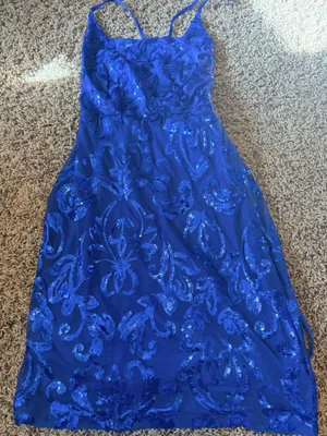 Blue short dress. Size XS thumbnail 3