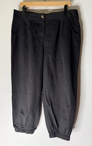 Halara‎ Mid Rise Casual Cotton Joggers Pockets in Black Sz XL Petite NWT thumbnail 1