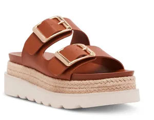 Madden Girl Mythical Espadrille Platform Sandals Dark Caramel Women's Size 7 thumbnail 1
