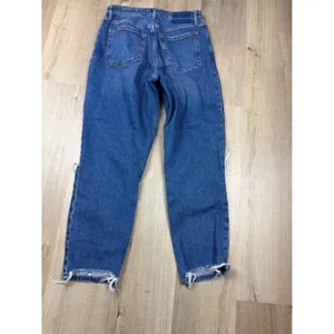Abercrombie & Fitch Curve Love High Rise Mom Jeans Blue Distressed Women 6R 28‎ thumbnail 8