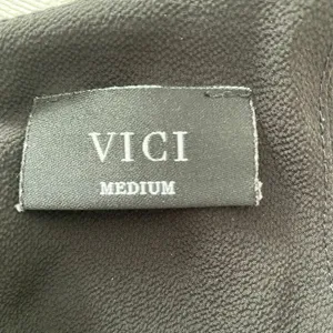 VICI Black Tie Front Halter Top | Chic Sleeveless Blouse Size M thumbnail 3