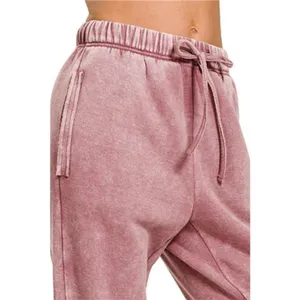 Zenana Acid Wash Fleece Sweatpants with‎ Pockets thumbnail 2