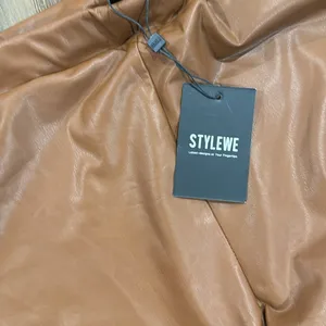 Stylewe Faux Leather Pants Brown Size 2X thumbnail 4