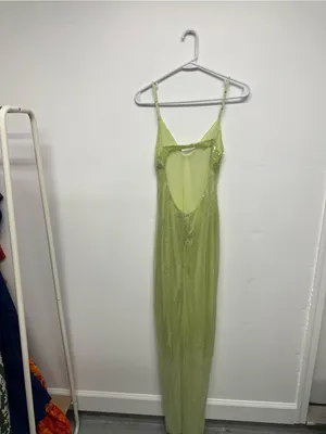 Oh Polly Marlena Sequin Maxi Dress - Light Green thumbnail 10