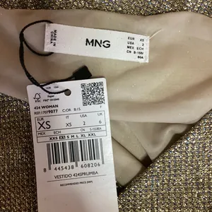 NEW MNG Mango Gold Sleeveless Slit Glitter Holiday Party Slip Midi Dress Size XS thumbnail 7