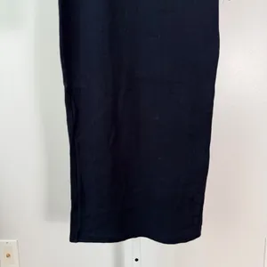 LEGOE Heritage‎ sz 1 Long Sleeve Midi Dress Black Cotton Stretch Cozy Casual thumbnail 3