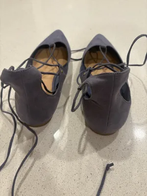 Lace up pointed toe flats Purple Size 9 thumbnail 3