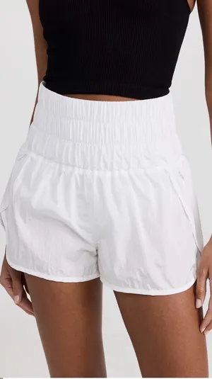 Free People The Way Home Shorts White High-Waist Athletic Shorts, summer cute ✨ thumbnail 1