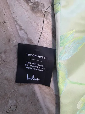 Lulus Brighter Side Mint Green Floral Satin Jacquard Mini Dress Size XL NY Jets thumbnail 6