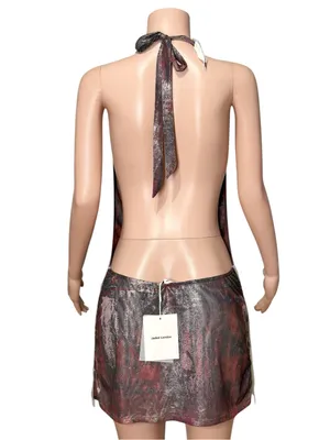 JADED LONDON Cosima Halter Draped Dress, Saphira, 10 (US) thumbnail 6