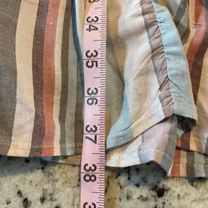 Knox Rose Striped Mini Dress Womens XXL Multicolor Boho Babydoll Linen Blend NWT thumbnail 9