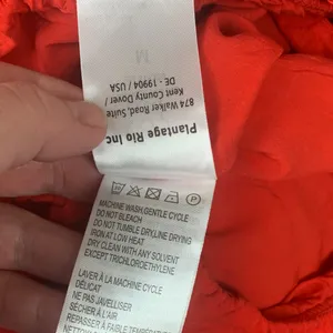 FARM Rio size medium linen Bold Red cut out midi dress knot thumbnail 12