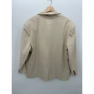 Banana Republic Oversized Two-Button Blazer Cream Sz L NWT Career Office Minimal thumbnail 11