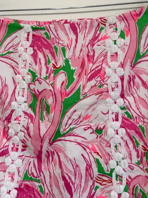 Lilly Pulitzer Marigold Pink Flamingo Colony Skort Women’s size 6 thumbnail 5