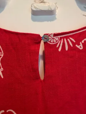 Paper Heart Red Linen Blend sleeveless mini dress size Large New With tags thumbnail 7