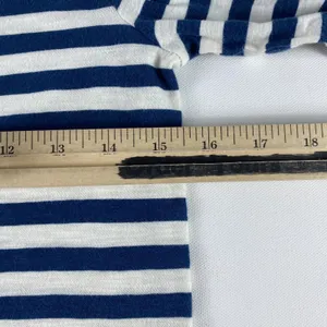 Madewell Shirt Womens XS Navy Blue White Striped Long Sleeve‎ Cotton Casual Top thumbnail 5