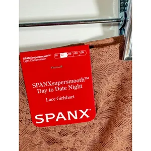 Spanx Supersmooth Day to Date Night Lace Girlshort Cinnamon 10594R L thumbnail 5