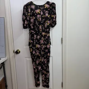 NEW Wild Fable black floral v-neck jumpsuit‎ dress business casual formal attire thumbnail 8