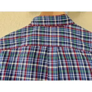 Ralph Lauren Women’s SP Petite Blue Plaid Long Sleeve Button Down Western Prep thumbnail 5