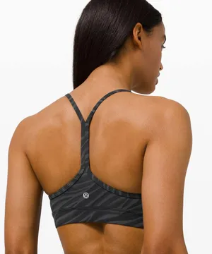 Lululemon Athletica Le Tigre Camo Deep Coal Multi Lululemon Flow Y Bra Women's 4 thumbnail 2