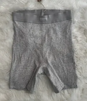 Skims Cotton Rib Boxer Light Heather Grey Size Small thumbnail 1