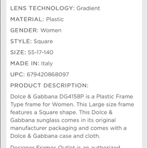 Dolce and gabbana sunglasses thumbnail 3