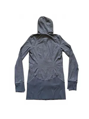 Lululemon Daily Practice Jacket Hoodie Luon Heathered Slate Gray Women's Size 4 thumbnail 4