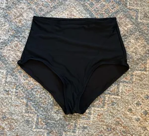 aerie High Waist Bikini Bottoms - Black thumbnail 1