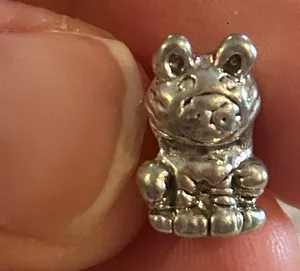 A213 bead charm braclete 925 sterling silver Gray thumbnail 1