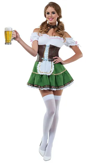 NEW Starline Beer Maiden Oktoberfest German Costume Size Large thumbnail 1