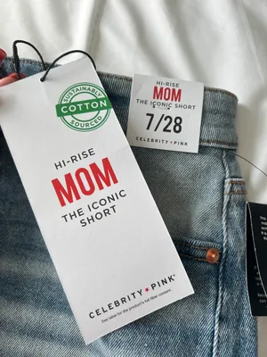 Celebrity Pink Hi-Rise Mom Shorts thumbnail 3