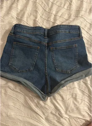 Dark blue denim shorts thumbnail 2