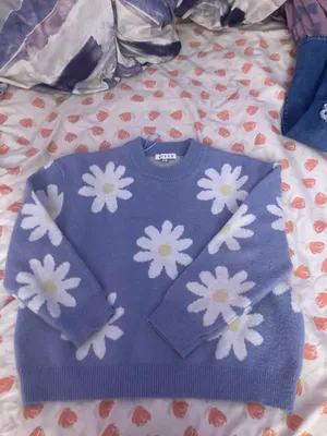 Hot Rags Blue Flower Sweater thumbnail 1