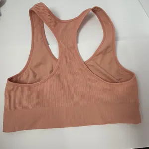 Honeydew Ribbed Racerback Sports‎ Bra Pinkish Peach XL Seamless Activewear thumbnail 2
