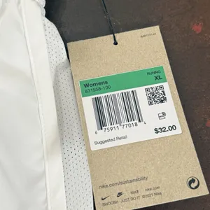 Nike Dri-FIT Running Shorts Women’s White Lined Athletic Training 831558-100 XL thumbnail 7
