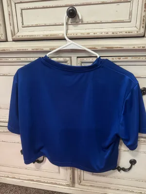 Royal Blue Boutique Crop Top thumbnail 2