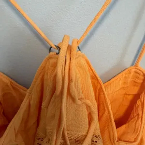Free People Home Again Tank Top Cropped Orange NWT size Extra Small thumbnail 9